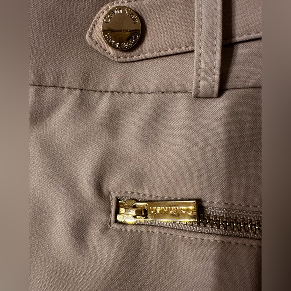 Calvin Klein Straight Slim Zip Pocket Pants Mid rise, Khaki color size 14 - Picture 6 of 7